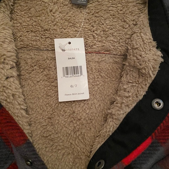 Kids Red and Black Plaid Coat - Picture 2 of 2